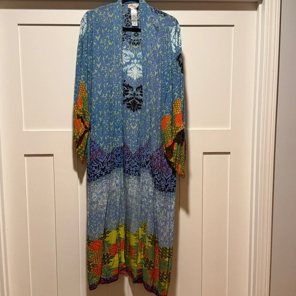 Free People Seven Wonders Maxi Kimono One Size